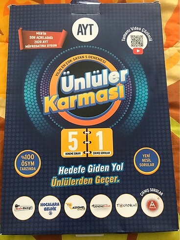 Ünlüler karması 5+1 ayt deneme seti