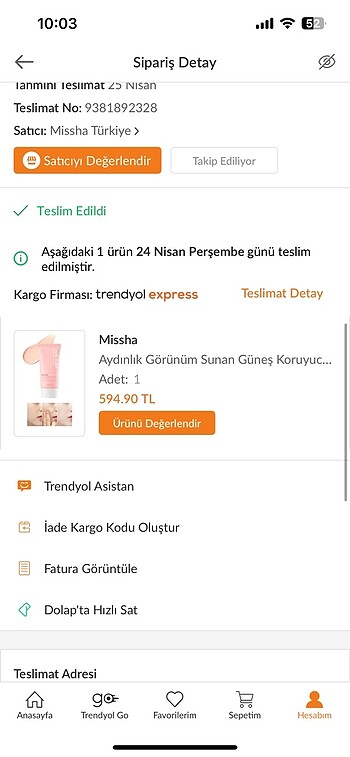 Beden Güneş kremi
