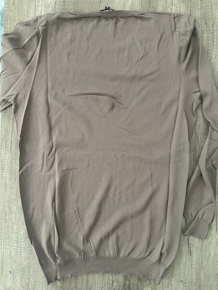 Bej Erkek  Uzun Kollu Basic Kazak - Görsel 4