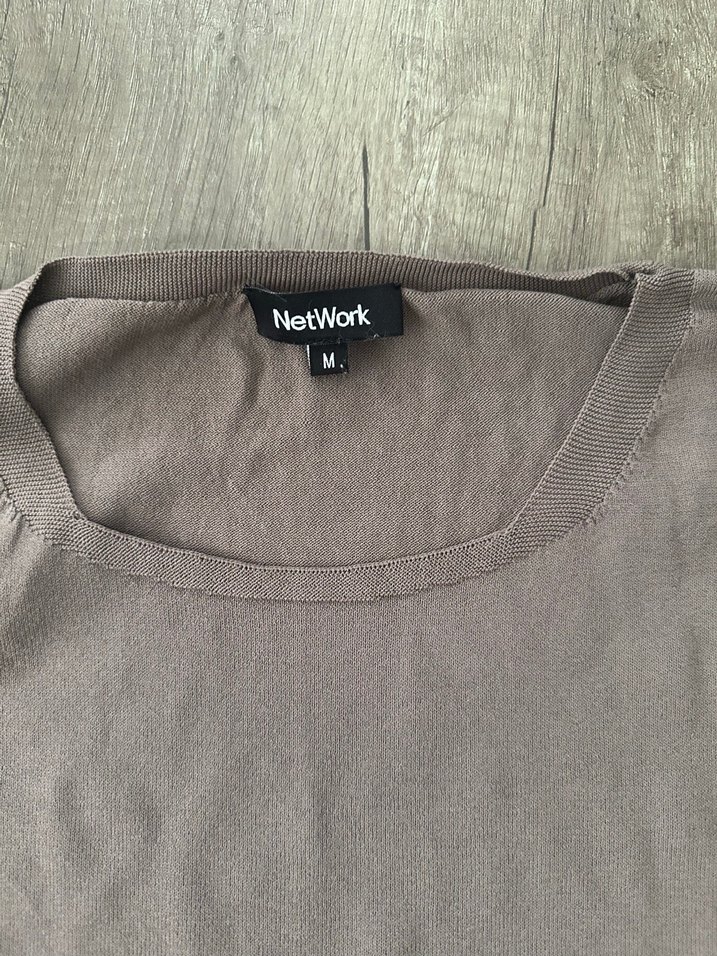 Bej Erkek  Uzun Kollu Basic Kazak - Görsel 2