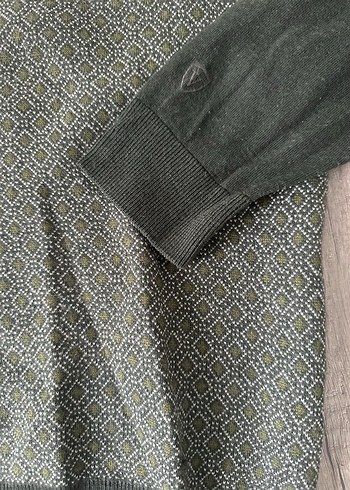 Byakko Gri Örme Polo Yaka Erkek Kazak - Görsel 3