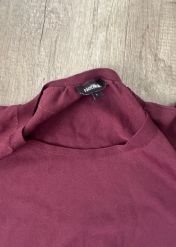 Bordo Erkek Kısa Kollu Basic Tişört - Görsel 2