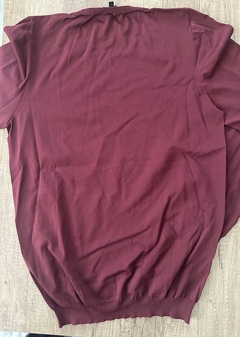 Bordo Erkek Kısa Kollu Basic Tişört - Görsel 4