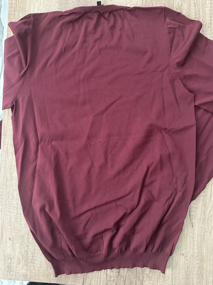 Bordo Erkek Kısa Kollu Basic Tişört - Görsel 4