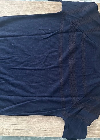 Erkek lacivert Örgü Yün Kazak - Görsel 4