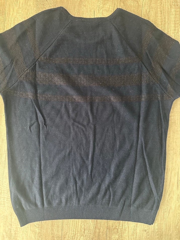 Erkek lacivert Örgü Yün Kazak - Görsel 3