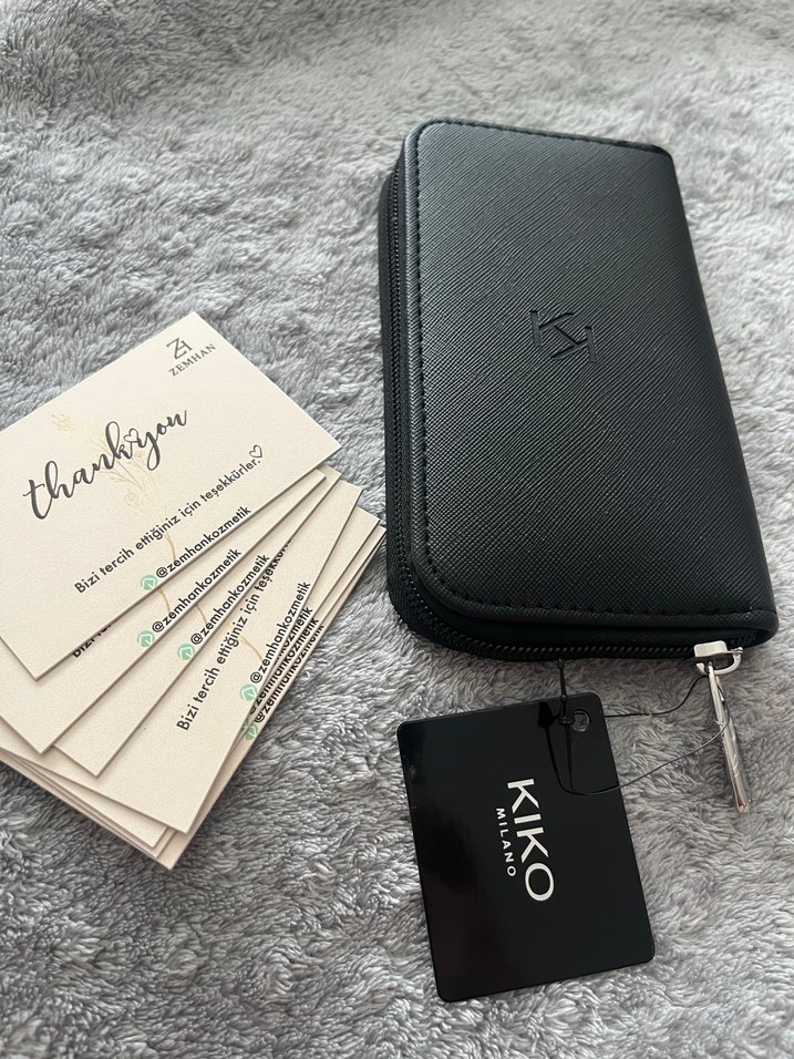 Kiko Siyah Makyaj Fırça Seti ve Kılıfı seyahat çantalı - Görsel 3