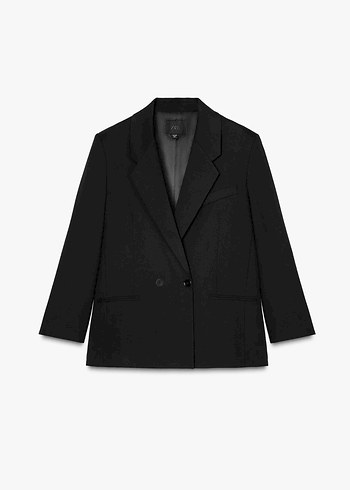 Siyah Düğmeli Kadın blazer ceket