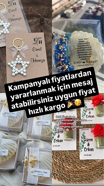 Hediyelik çeşitleri kına düğün nikah sünnet mevlit