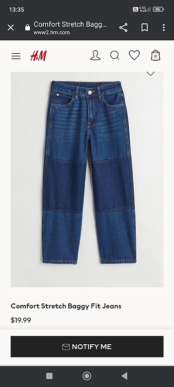 H&M Kot Pantolon