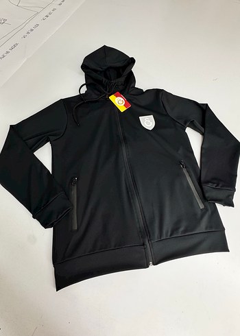 Siyah renk kapşonlu erkek Sweatshirt - Görsel 2