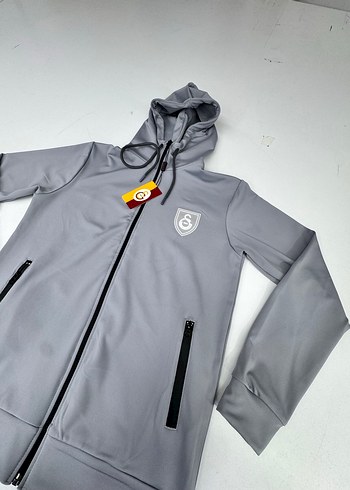 Gri Erkek Kapüşonlu Fermuarlı Sweatshirt - Görsel 3