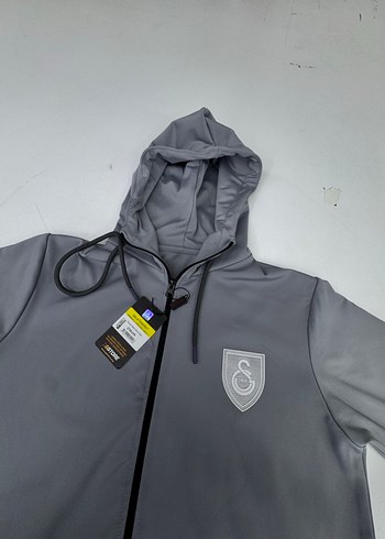 Gri Erkek Kapüşonlu Fermuarlı Sweatshirt - Görsel 5