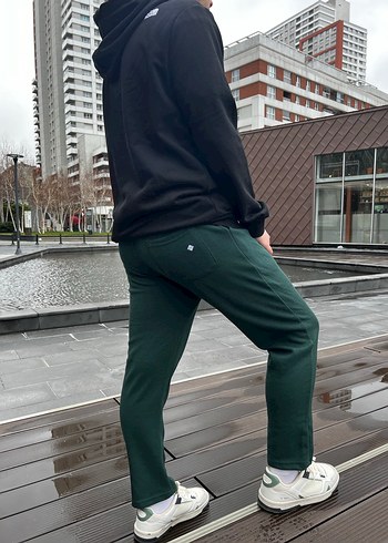 Erkek Yeşil Rahat Outdoor Eşofman - Görsel 3