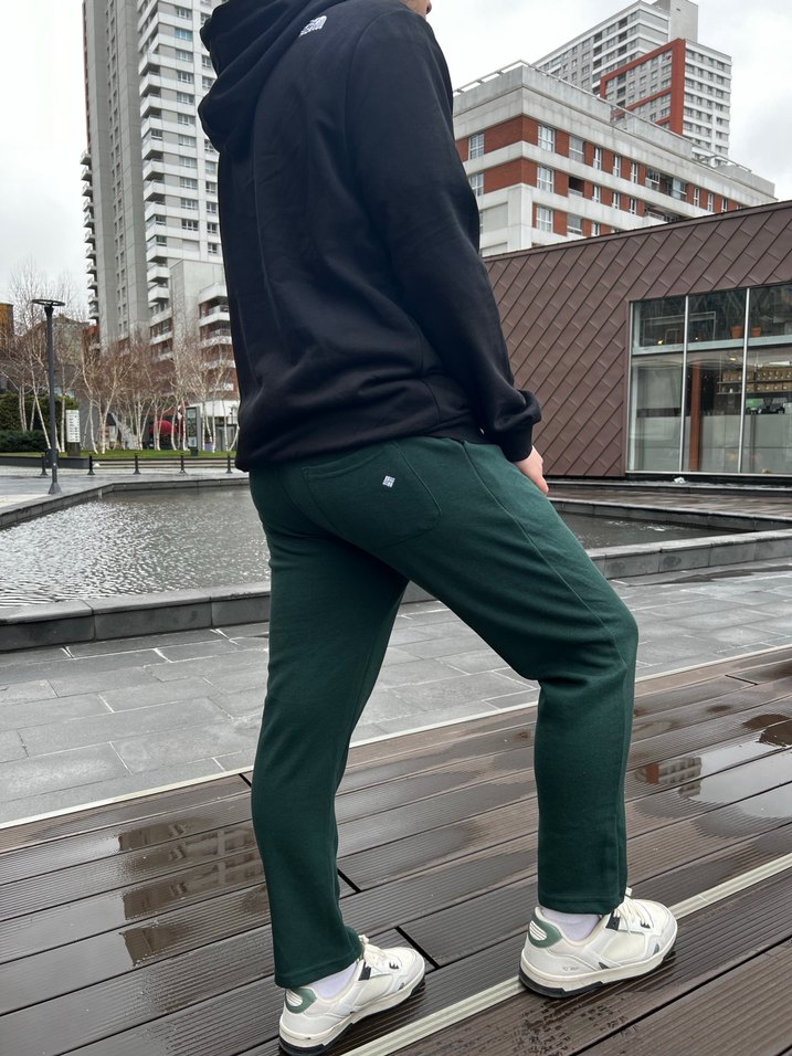 Erkek Yeşil Rahat Outdoor Eşofman - Görsel 3