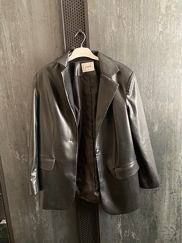 xs Beden siyah Renk blazer deri ceket yeni sorunsuz