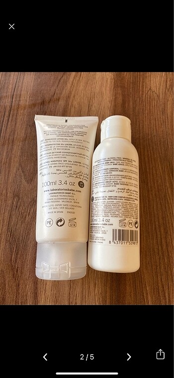 Babe çocuk güneş kremi ve vücut sütü - Görsel 2