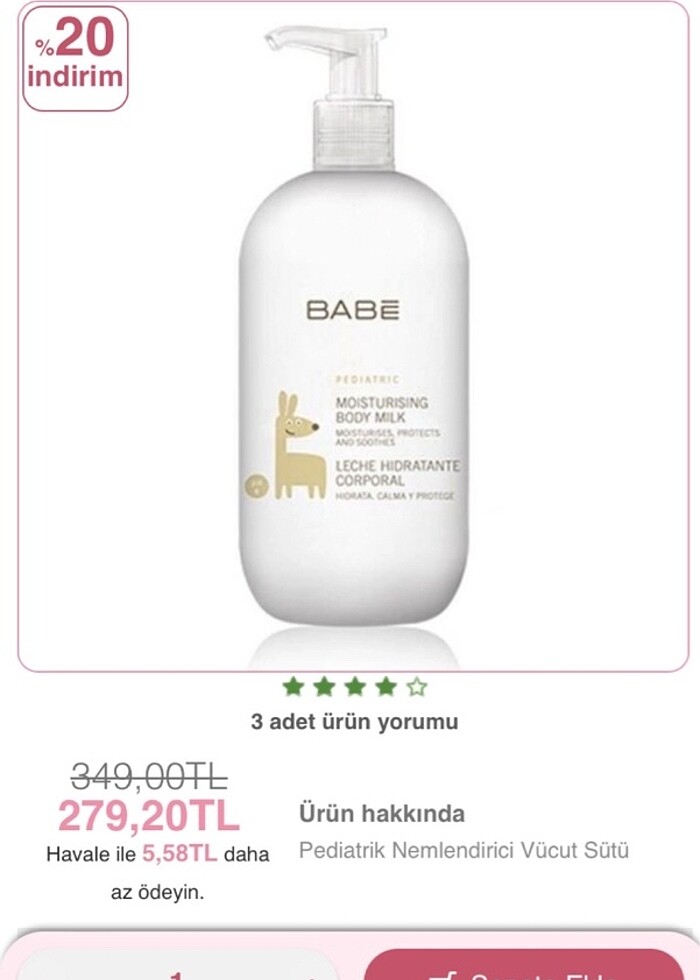 Babe çocuk güneş kremi ve vücut sütü - Görsel 5