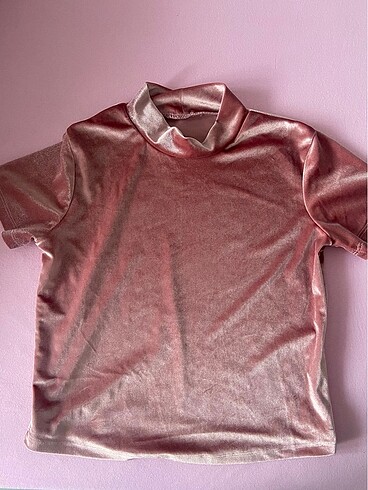 toz pembe kadife bluz