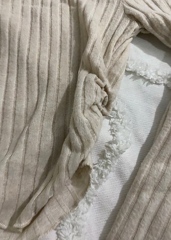 Bej Kadın Triko Uzun Kollu Bluz - Görsel 3