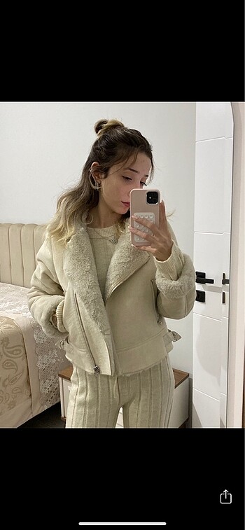 xs Beden Stradivarius ceket kürklü