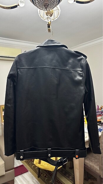 s Beden Stradivarius Suni Deri Oversize Biker Ceket