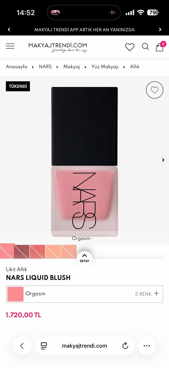 NARS Orgasm Allık - Görsel 5