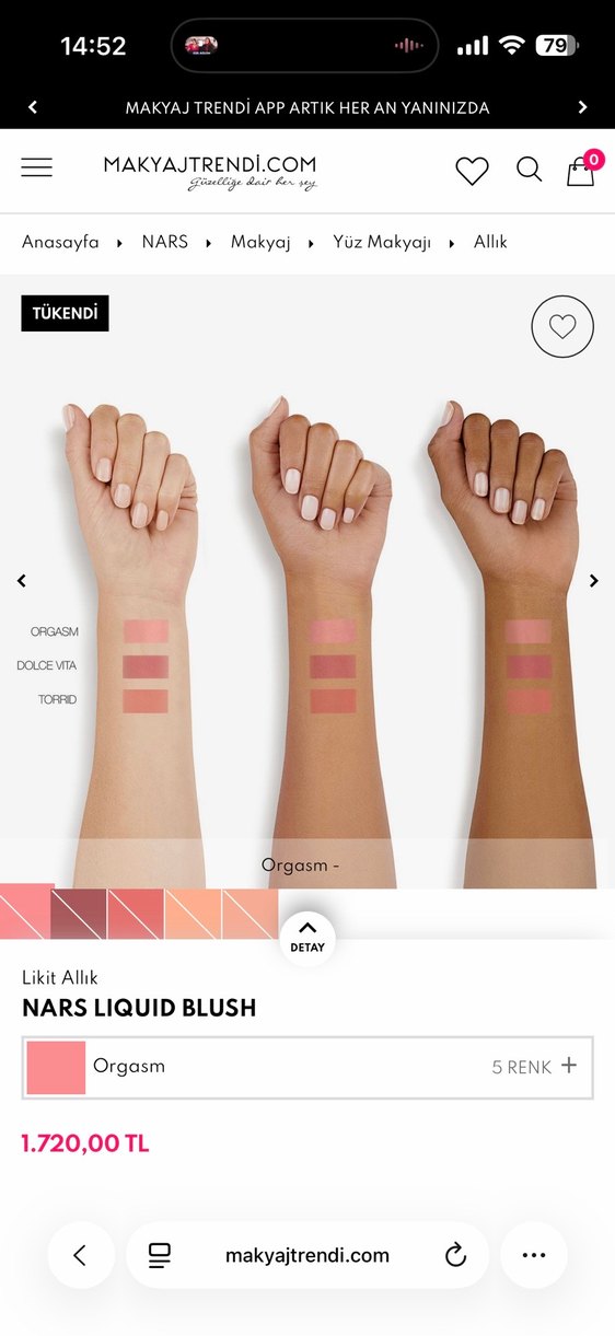 NARS Orgasm Allık - Görsel 4