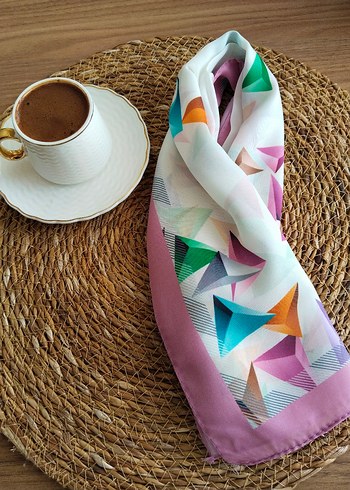 Pastel Renkli Kadın İpek Fular