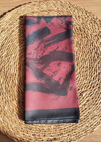 Bordo İpek Görünümlü Bohem Kadın Fular - Görsel 3