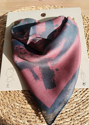 Bordo İpek Görünümlü Bohem Kadın Fular - Görsel 2