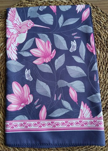 Bohem Mor Gri Desenli Kadın Fular - Görsel 2