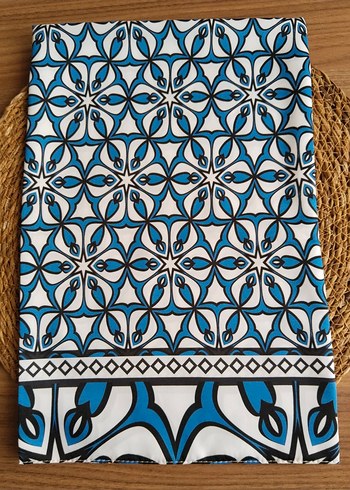 Renkli Mavi Bohem Kadın Fular - Görsel 4