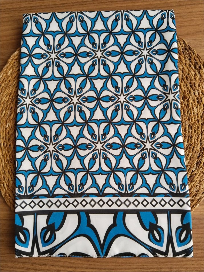 Renkli Mavi Bohem Kadın Fular - Görsel 4