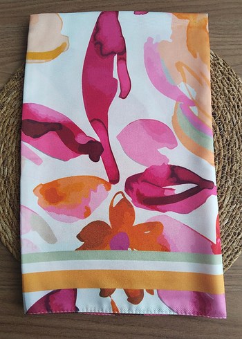 Çok Renkli İpek Fular - Görsel 2