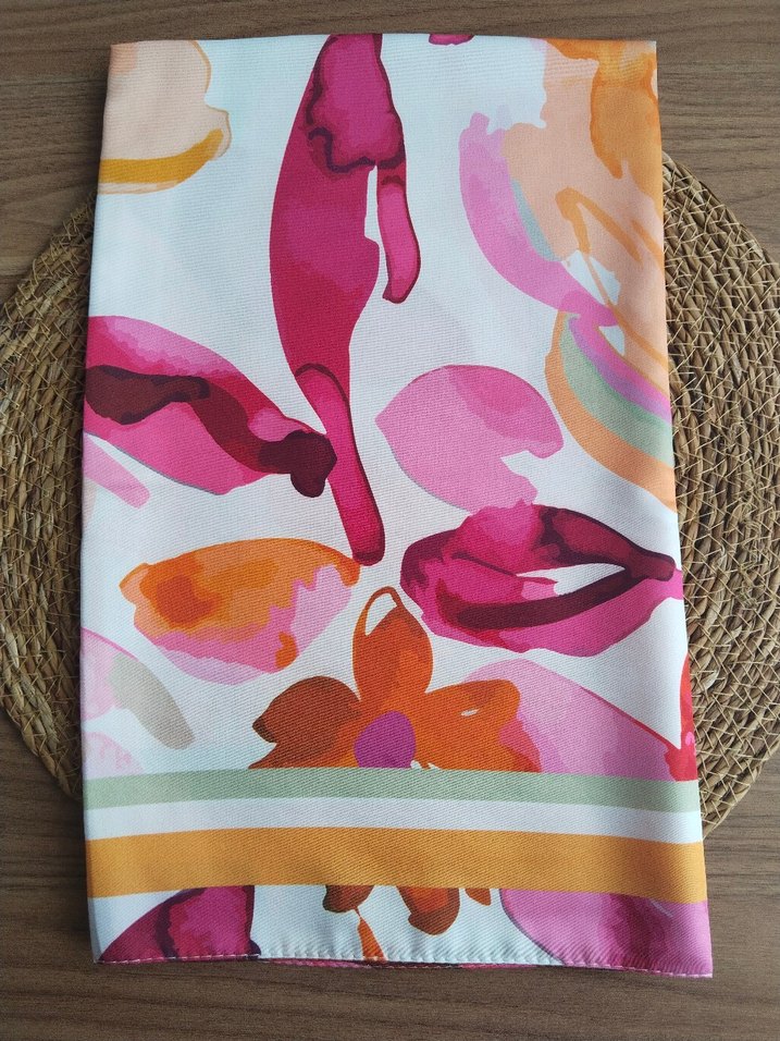 Çok Renkli İpek Fular - Görsel 2