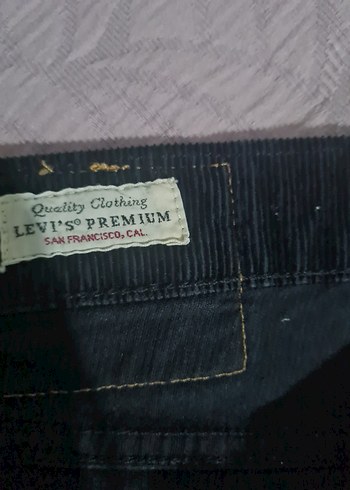 Levis Levi S Premium Gri Baskili Erkek Kadife Pantolon