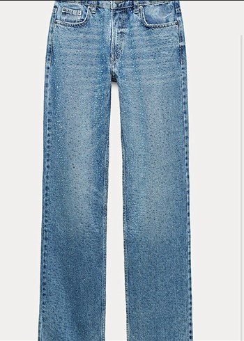 zara parlak taşlı jean
