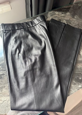 Mango Deri Kadın Pantolon - Görsel 4