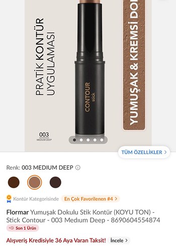 Flormar Stick Kontür 003 Medium Deep
