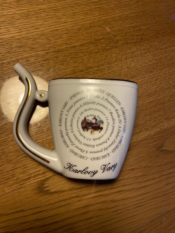 Karlovy Vary Vintage Özel Seri Vintage Beyaz Seramik Fincan - Görsel 2