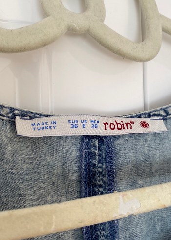 Mavi Kot Midi Boy Bohem Elbise - Görsel 2