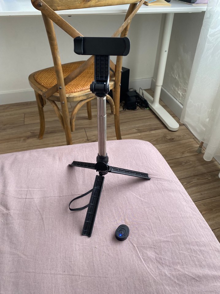 Katlanabilir Siyah Selfie Çubuğu ve Tripod - Görsel 2