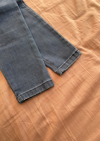 l Beden lacivert Renk Penti Likralı Dar Kesim Midi Kot Pantolon