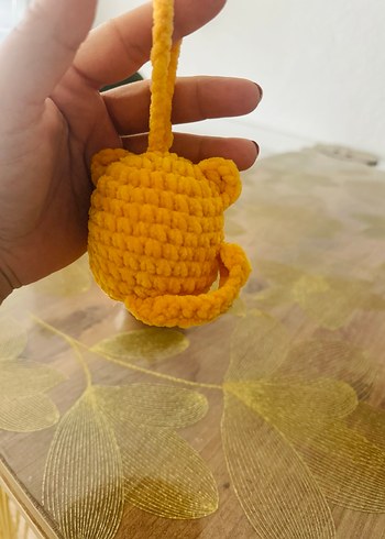 Sarı Örgü Kedi Oyuncağı - Görsel 5