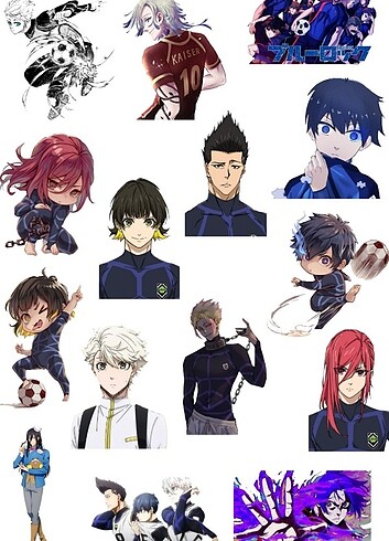  Beden Blue Lock Sticker set 