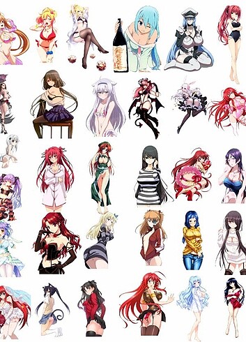 Ecchi Anime Sticker set 