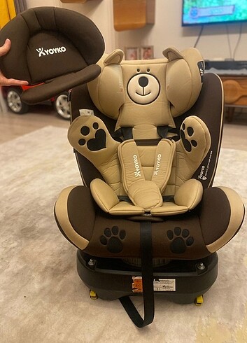 Diğer Beden Yoyko kahverengi bear 360 dönebilir oto koltuğu