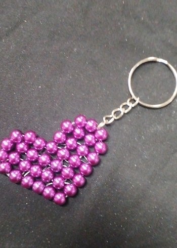 Renkli Boncuklu Kalp Anahtarlık Seti - Görsel 4