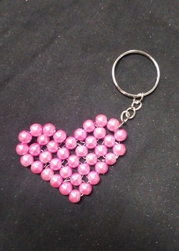 Renkli Boncuklu Kalp Anahtarlık Seti - Görsel 6